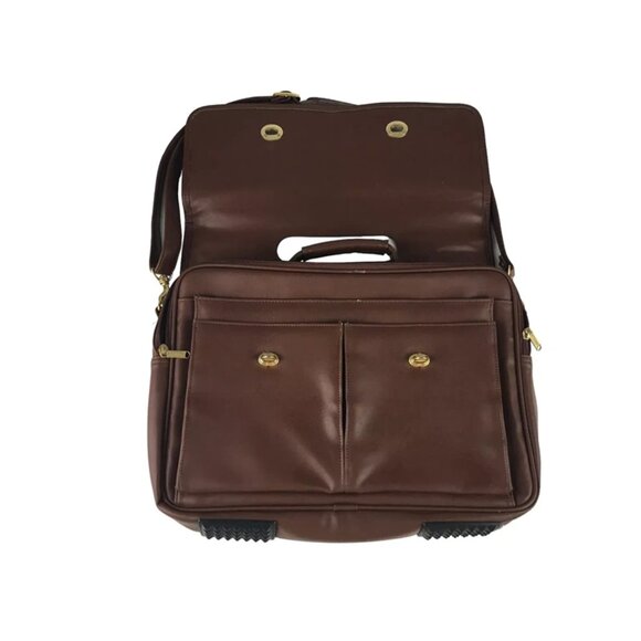 Winslow Unisex Adult Brown Leather‎ Adjustable Shoulder Strap Messenger Bag - Picture 7 of 12